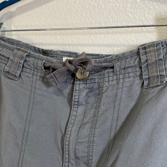 Y2k style Triple Five Soul Men's Gray Utility Cargo 90s Skater Shorts sz 36 - Picture 6 of 12